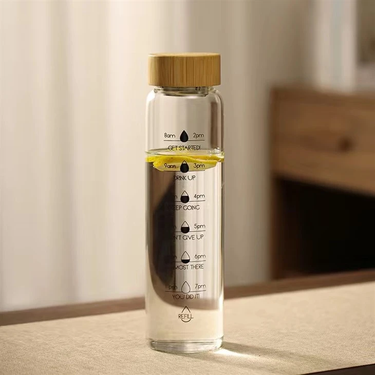 Bamboo Lid Glass Water Bottle-A Perfect Blend Of Style And Sustainability